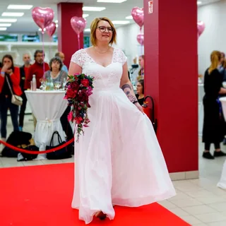 A Linien Brautkleid