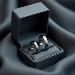 Matte platinum wedding rings