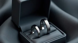 Mattierte Trauringe aus Platin